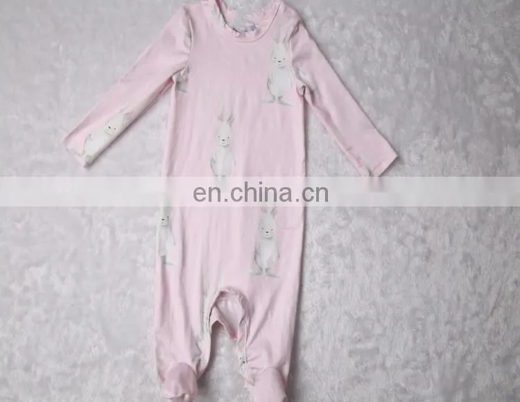 Wholesale Newborn Baby Long Sleeve Cotton Animal Printed Baby Clothing Romper