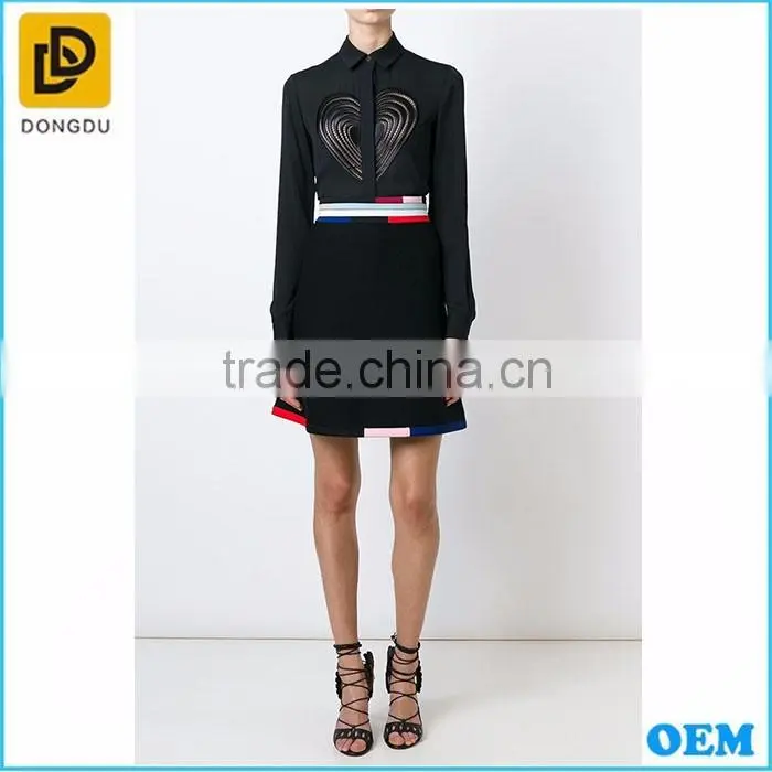 High quality formal black skirts for office lady