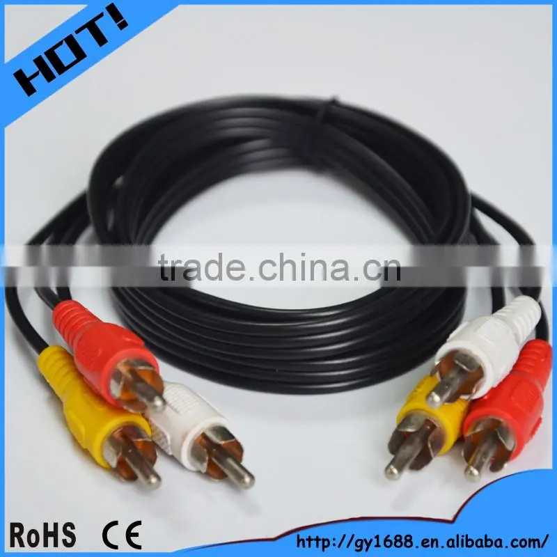 3.5mm stereo aux cable with double braid shield car audio cable 1m