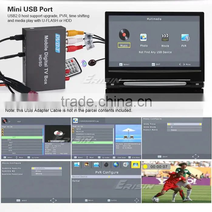 Erisin ES238D HD TV Car Digital TV Box Support MPEG 2
