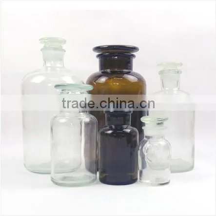 amber wide mouth reagent glass bottle 60ml,125ml,250ml,500ml,1000ml