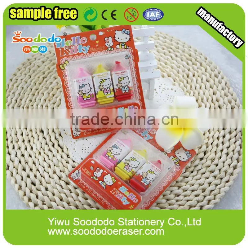 china supplier blister card packing eraser sets