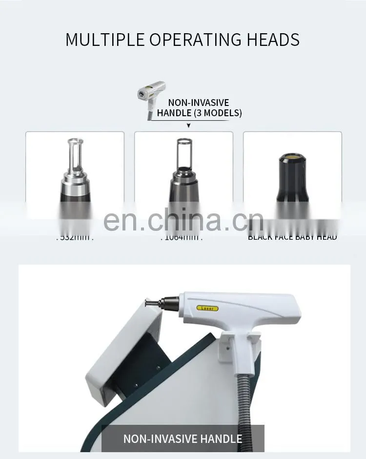 Non Invasive Q Switch ND Yag Laser Machine Tattoo Removal Laser Machine Eyebrow Pigment Scars Freckle Removal Beauty Instrument