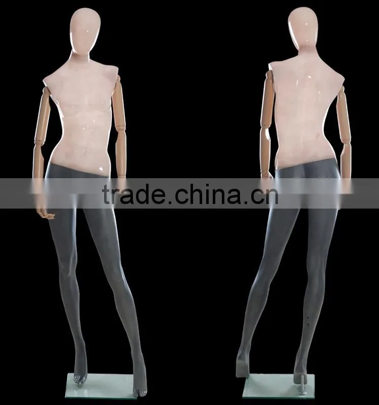 high quality fiberglass stand flexible female mannequin