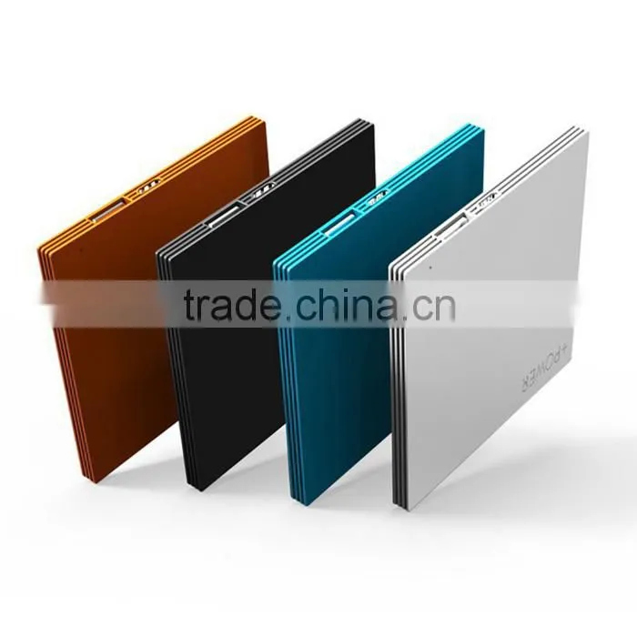 Custom metal suqare power bank 2500mah usb power bank