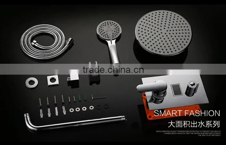 Digital Thermostatic Led Shower Set Shower head set with rainfall waterfall shower