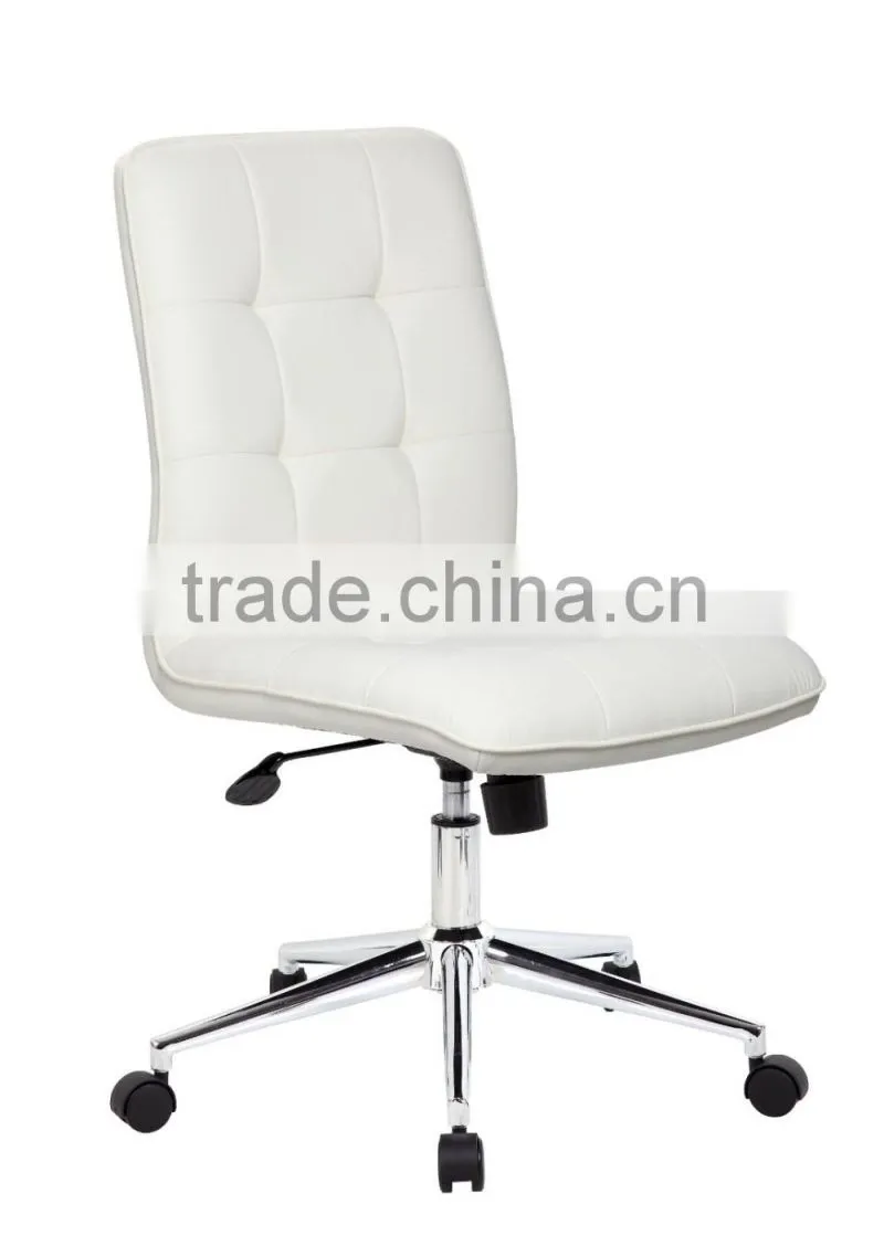 custom armless leather office chair
