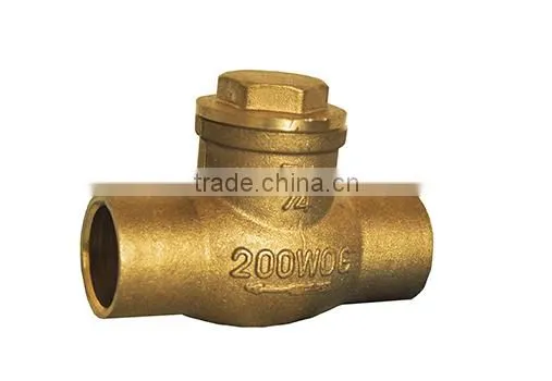Brass check valve solder end lead free