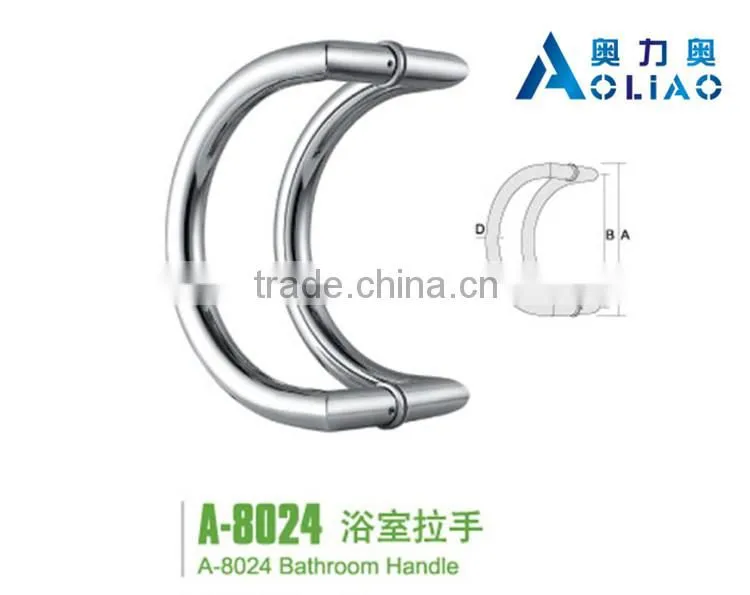 High quality Stainless Steel mirror or sand polish bathroom stainless steel glass door handle