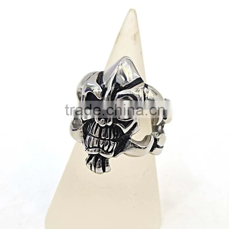 MOQ 3 piece latest silver fashion jewelry finger ring designs for men