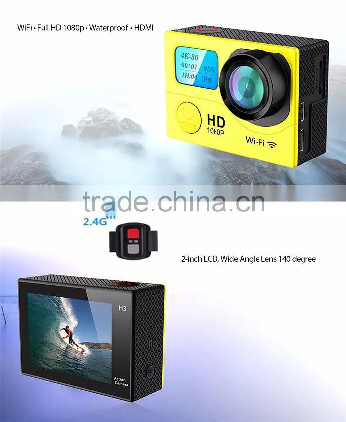 Original H3R 4K Action Camera + Wifi +2 Inch Sport DV Full HD 1080P