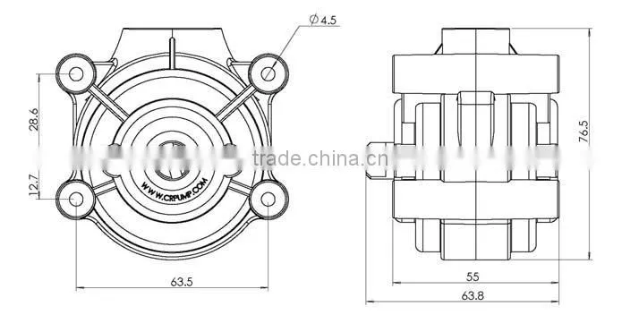Crystal peristaltic Pump Head