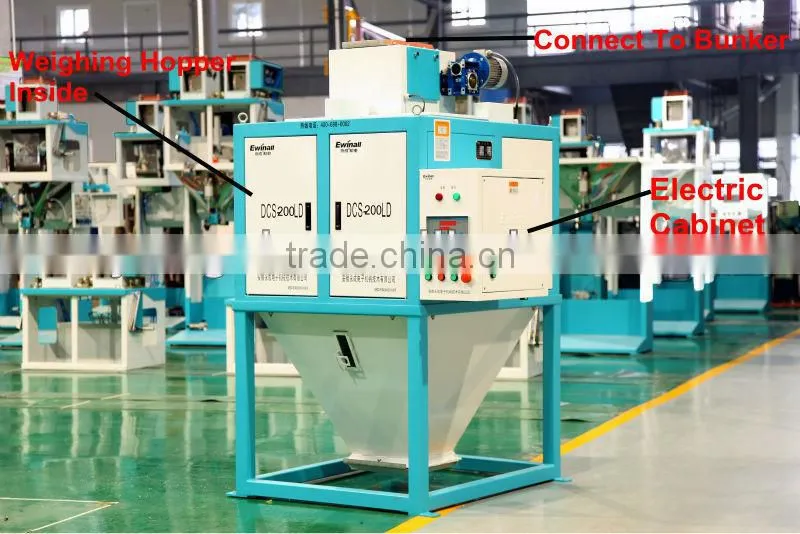PLC control electric flow scale for rice manufacturer with ISO9001