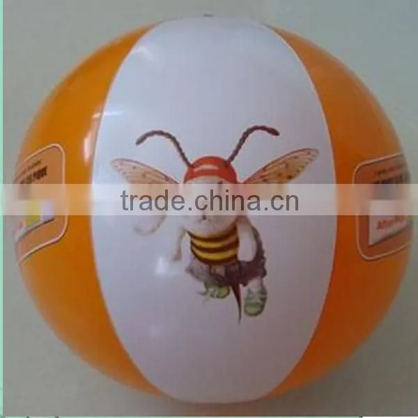 PVC inflatable beach ball with box inside, with toy inside, with insert