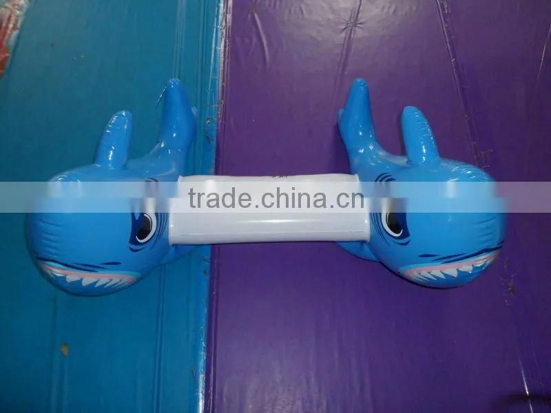 inflatable kids play shark rider and toy
