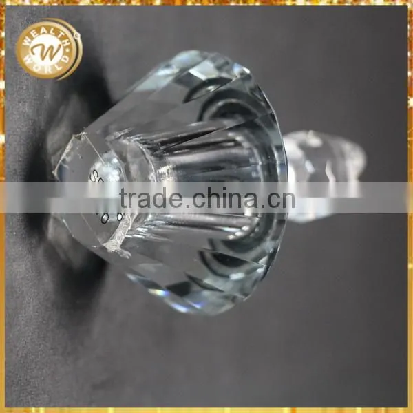 Modern best selling flat round crystal perfume bottle