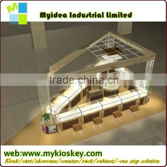 Shopping mall mini jewelry kiosk attractive design mall jewelry shop kiosk