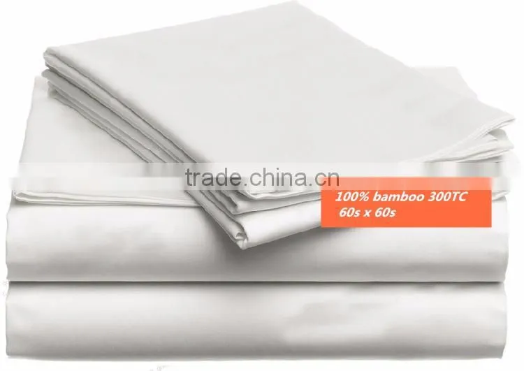 Cheap Wholesale Soft 100% Bamboo 230TC/300TC Fitted Sheet King Queen