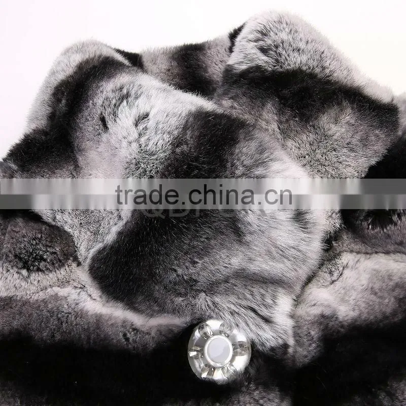 QD28175 Fur Jacket Winter New Collection Rex Rabbit Fur Jacket For Women 2013