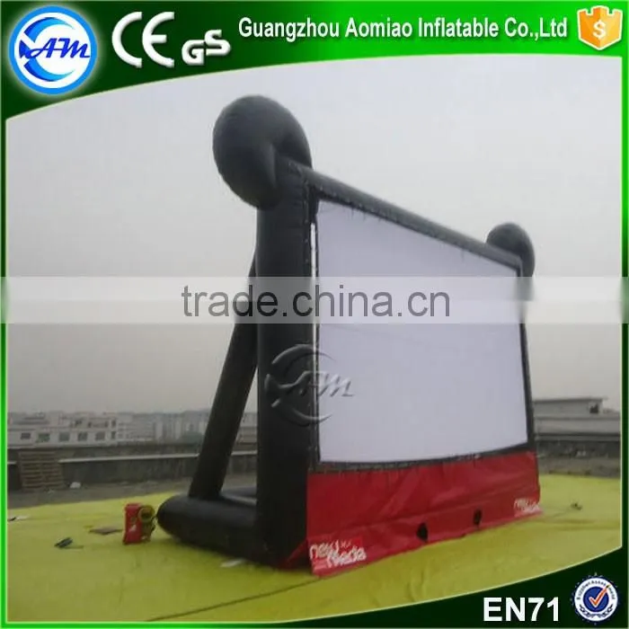 Cheap black inflatable projector TV screens inflatable cinema screen for sale