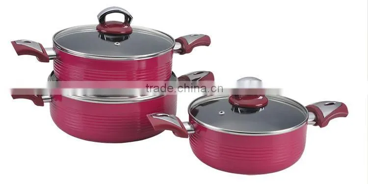 6pcs Aluminum casserole with lid