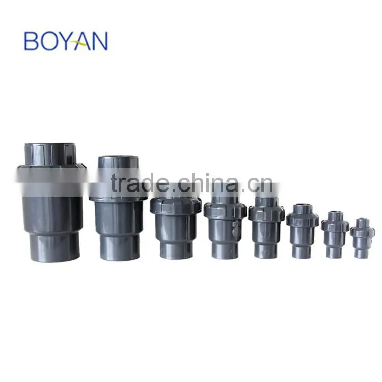 BOYAN ZheJiang TaiZhou Plastic Black For Irrigation PVC Check Valve