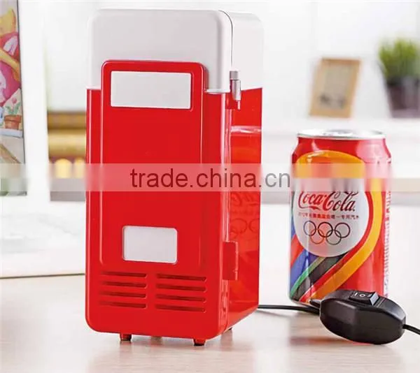 Freezing & Heating Mini Fridge USB Cooler For Bottle 1 Box Drink
