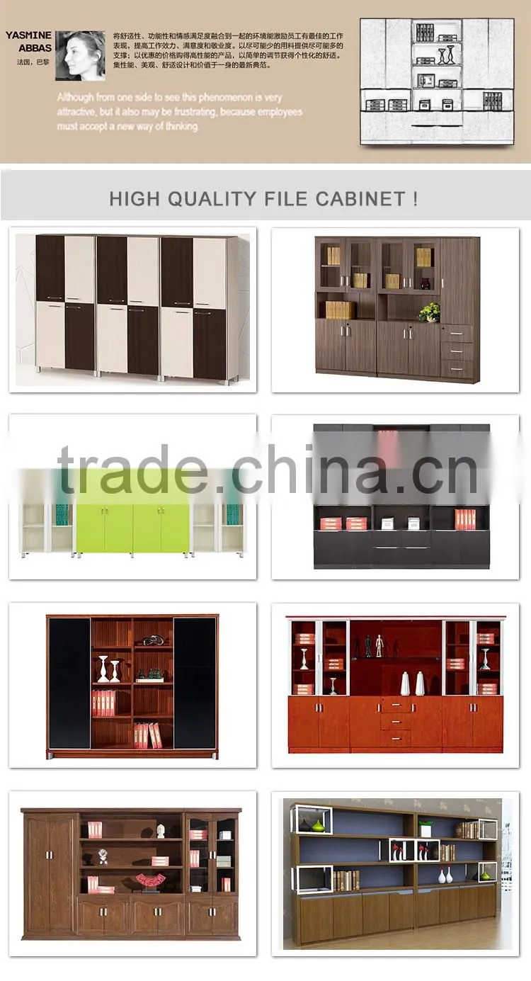 2016 office product melamine panel Beauty Filling aluminum bookshelf