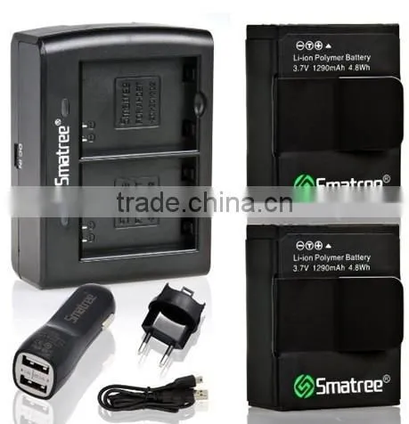 For go pro 3+ black camera he ro dual channel charger replacement