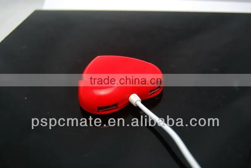 heart shaped usb hub/promotional usb hub