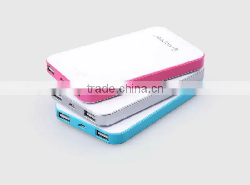 High real capacity portable phone charger with LED hand lamp for smart phone of 8000mAh (M523)