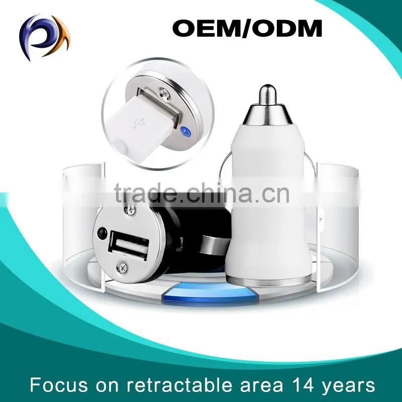 Factory Directly Offer Mini Car Charger 5V 1A one port for iphone samsung HTC,Cool Rocket Head Auto power adapter charging plug