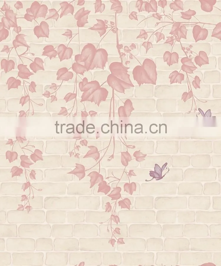 All sorts of color of the leaves wallpaper with butterfly