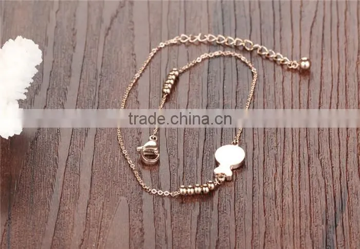 jewellery fashionable 316L stainless steel style fish charm sexy slave anklet chain