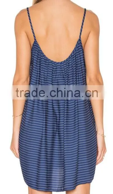 2016 Summer Comfortable Stripe Beach Party Wear Dresses