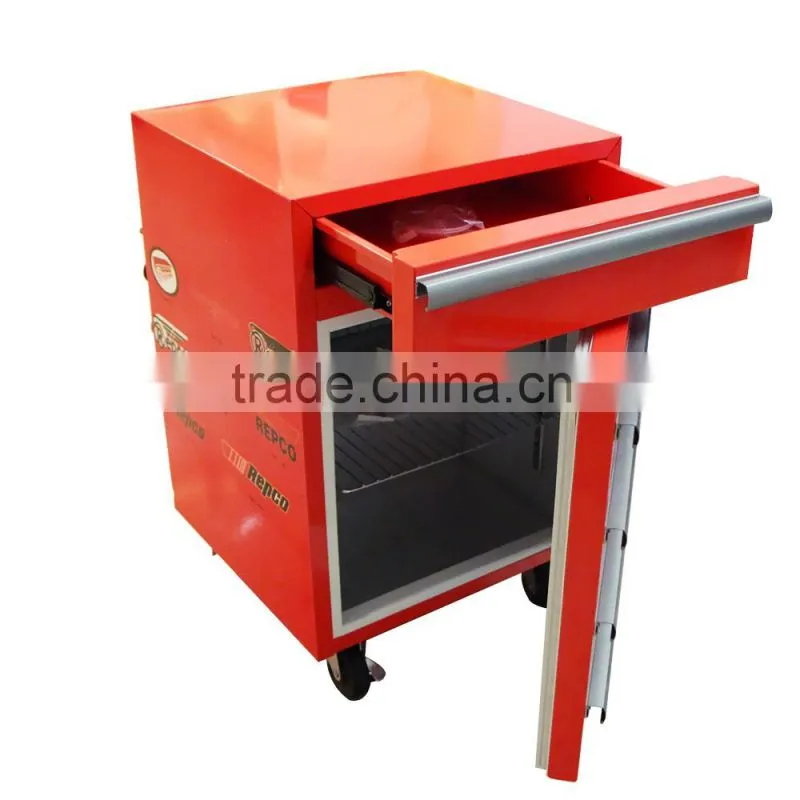 JGA Retro Style 1 Drawer 50L Mini Toolbox Refrigerator , Safe Fridge With 4 Wheels Ce Approved Refrigerator