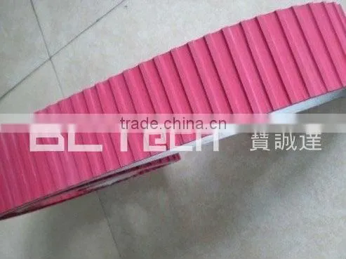 PVC Conveyor Belt with Rubber & Grooving