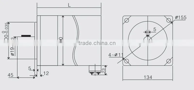 Leadshine 130HS45 china stepper motor nema 54