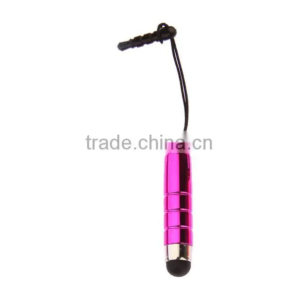 Purple Universal Touch Screen Dust Plug Tablet Stylus Pen