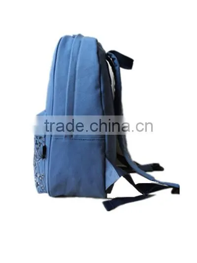 Basic model 600D elegant school backpack for girl students