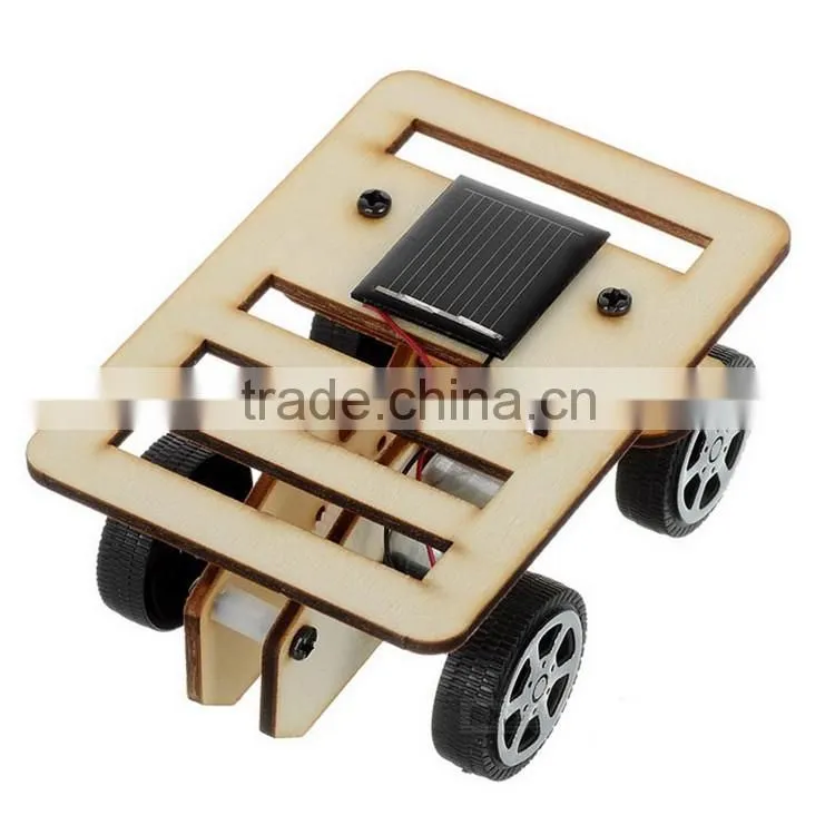 DIY Solar Powered Wooden Small Toys Car
