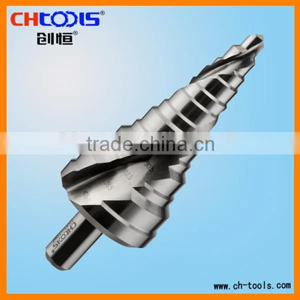 2016 high speed steel step drill tools with spiral