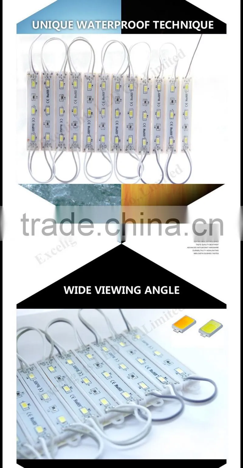 Factory sales 12V DC 0.72W 3 chips led module 5630