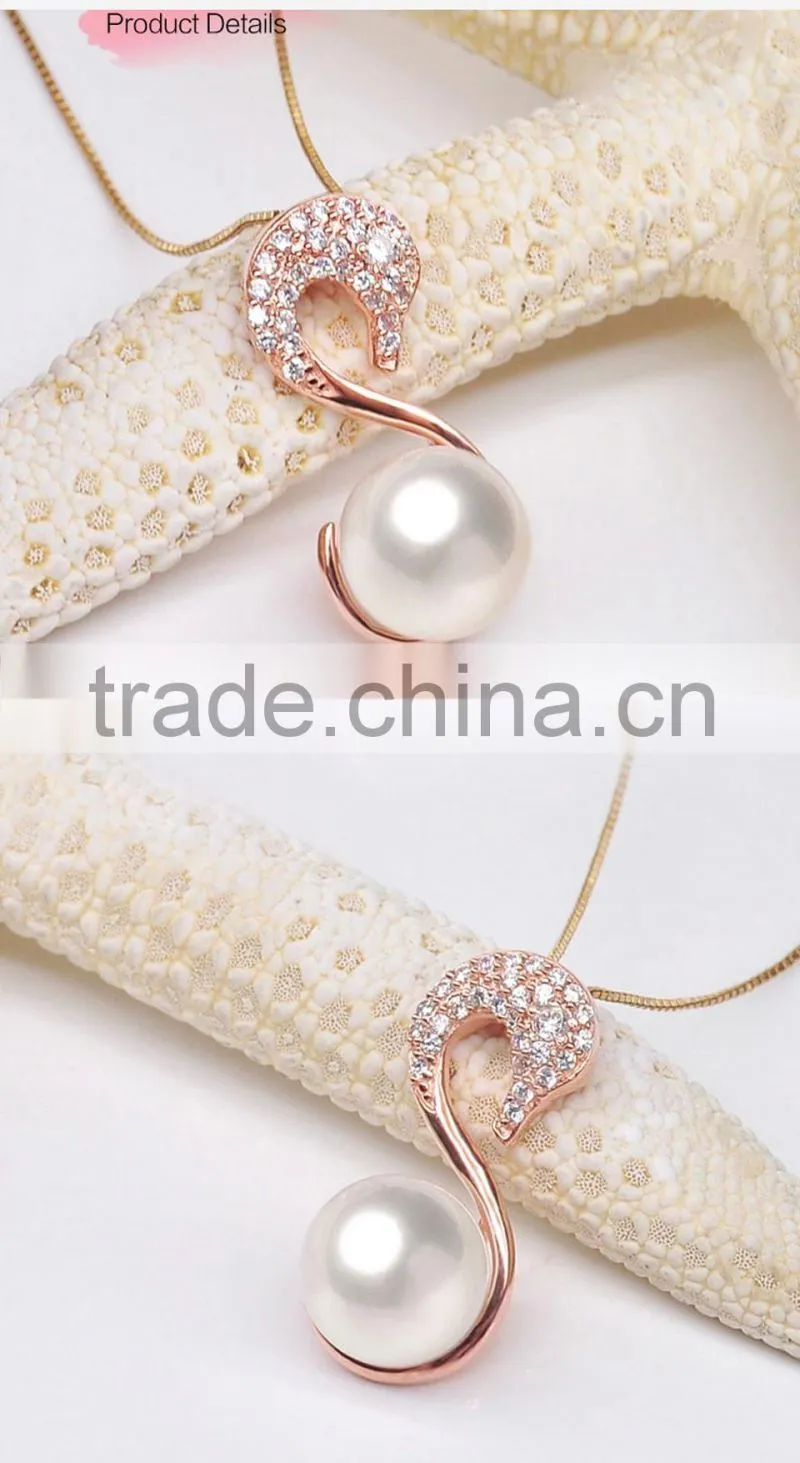 aaa round pearl pendant freshwater swan shape 10mm lovely design for wholesale price