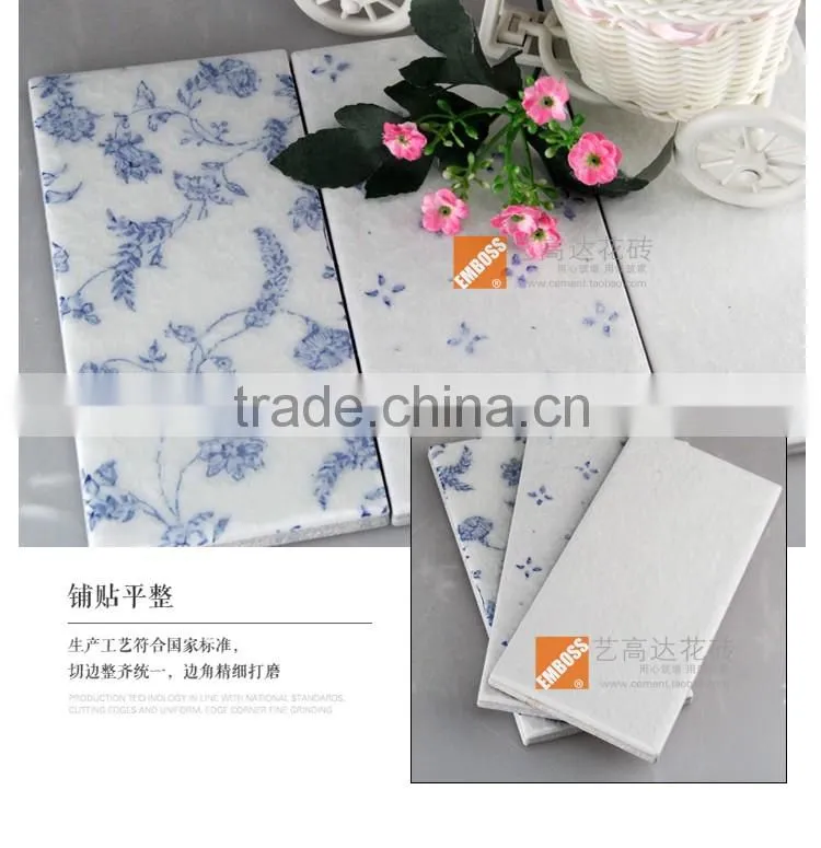 Hot sale 100*200mm glazed porcelain subway tile rustic kitchen floor tile