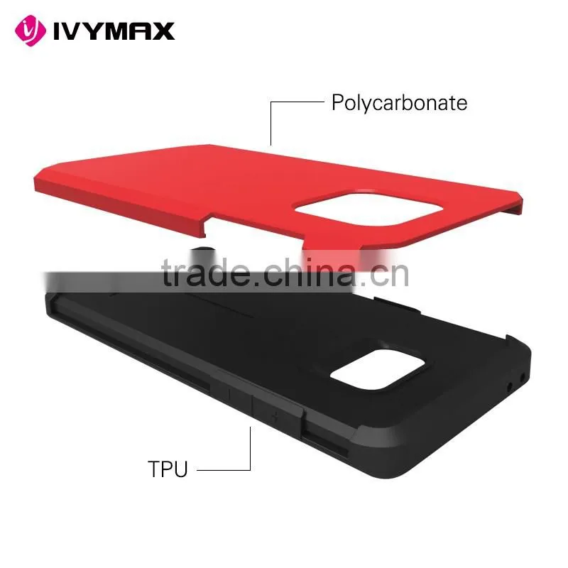 2016 New Model Phone Case Slim Armor Shock Proof Hybrid Dual Layer Defender Case Cover for Samsung Galaxy Note 7 mobile phone
