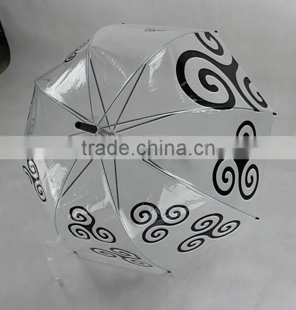 2015 fashion promotion dome transparent umbrella