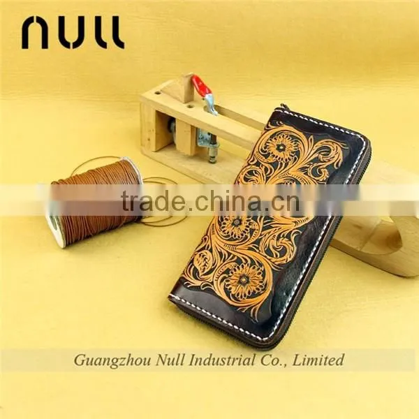New design custom woman flower embroidered wallets