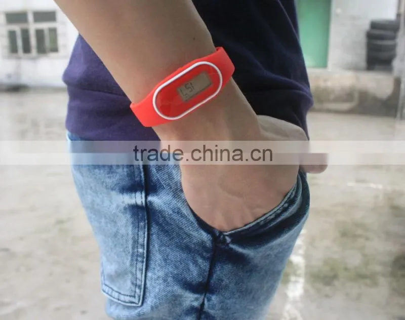 3D sensor calories waterproof pedometer watch with one tap mode function