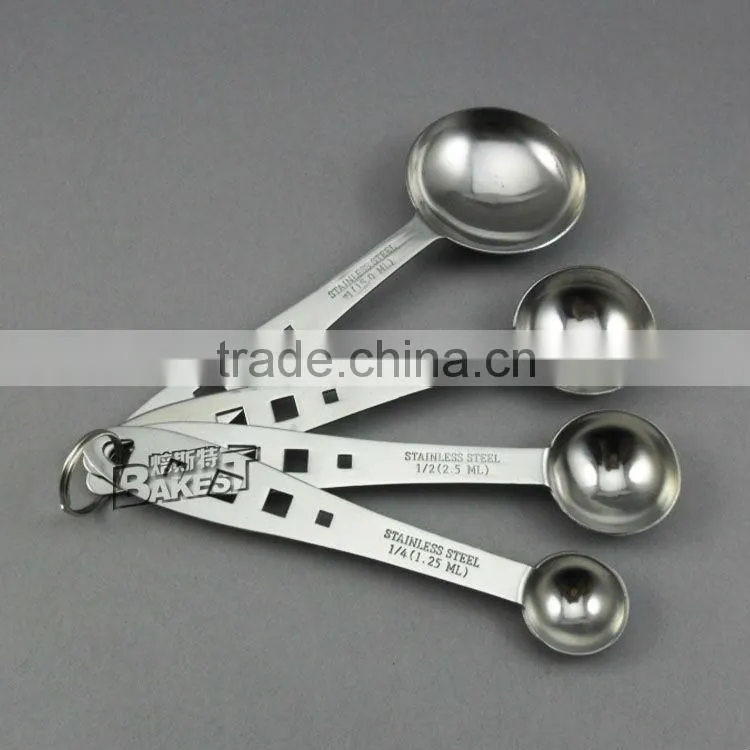 BAKEST Best stainless steel metal measuring spoons/high quality measuring spoons